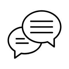 Illustration of speech bubbles for chat communication discussion and messaging vector graphic