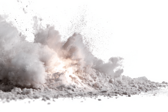 A dramatic close-up of a snow avalanche in motion.