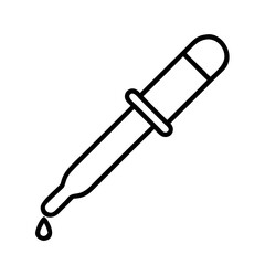 Dropper tool vector icon illustration for laboratory equipment science and medical use design