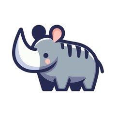 Cute Vector Illustration of a Tapir
