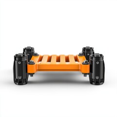Bright Orange Skateboard Design with Modern Wheels and Sleek Structure