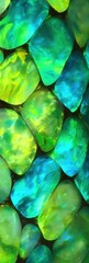 Colorful opal stones closeup