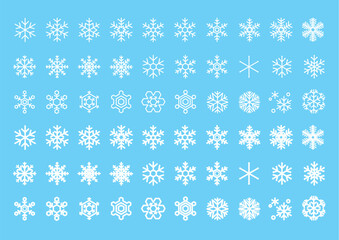 雪の結晶アイコンセット