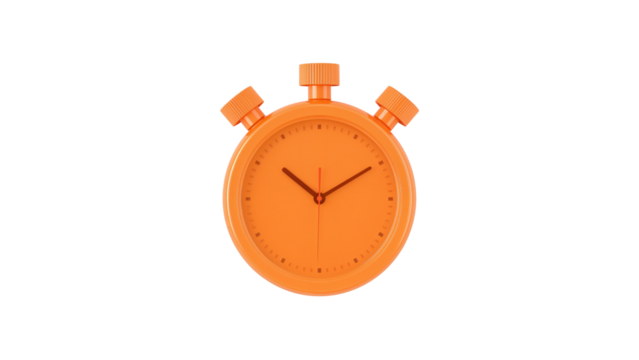 Vintage-style stopwatch timer, designed for precise timing of intervals. Isolated on transparent background, png