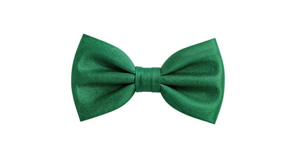 Stylish green bow tie, perfect for formal events and adding a touch of color to your outfit. Isolated on transparent background, png