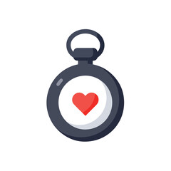 Obraz premium Gray locket with red heart symbol inside is perfect for valentines day cards, romantic designs, jewelry advertisements, and lovethemed projects.