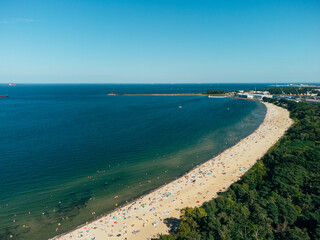 Aerial View of Sopot Beach, Poland