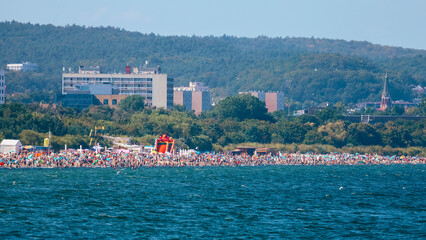 Sopot Beach with People, Poland