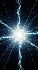 Vertikale Energieentladung in Sternform