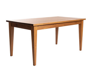 Fototapeta premium Wooden table isolated on a transparent background.
