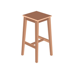 Flat design icon of a chair, created in a minimalist and modern vector style. This simple illustration represents furniture, seating, and interior design in a clean and functional way.