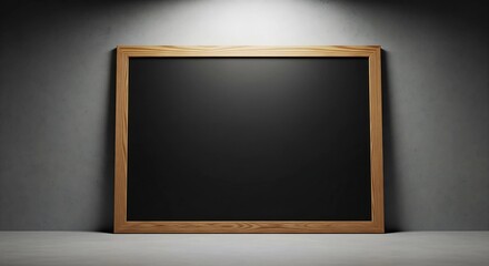 Spotlit Blackboard – Minimalist Educational Backdrop with Dramatic Lighting