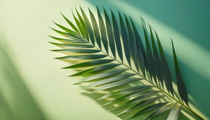 Obraz premium Summer Minimal Background With Shadow From Natural Palm Leaf