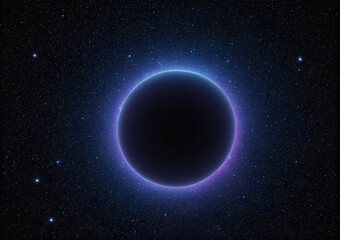 Obraz premium black planet in space