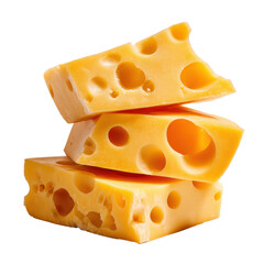Swiss Cheese Slice PNG No Background Food Stock