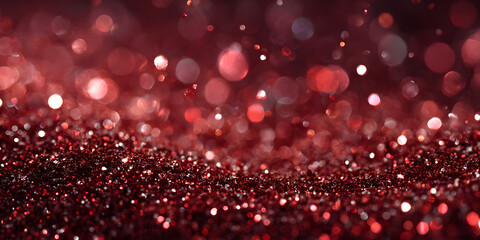 Festive red glitter abstract background