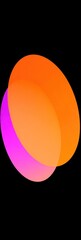 Abstract shapes orange pink design