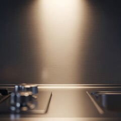 Modern Kitchen Backsplash with Stainless Steel Cooktop