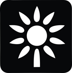 Abstract sunburst icon modern clean design symbol for energy light and brightness simple graphic element