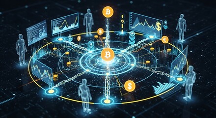 Decentralized Network of People and Cryptocurrency Transactions.