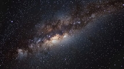 Majestic Milky Way galaxy stretching across a dark night sky filled with countless stars.
