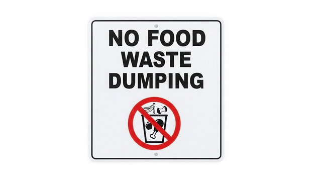No Food Waste Dumping Sign