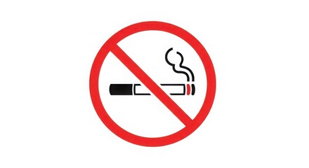 No Smoking Sign Red Circle Symbol