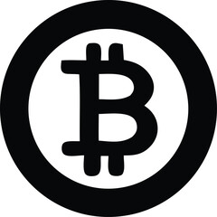 Classic bitcoin logo symbol featuring a stylized b inside a circle perfect for digital currency and blockchain enthusiasts
