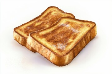 Golden-brown toasted bread slices stacked, showcasing a crispy texture and inviting aroma.