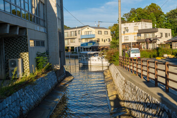 静岡県浜松市舘山寺　舘山寺温泉の街並み
