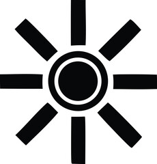 Abstract sunburst symbol graphic for energy solar power renewable technology and cosmic concepts