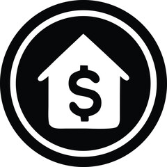 Obraz premium Financial real estate icon symbolizing homeownership and property investment growth opportunities for wealth building
