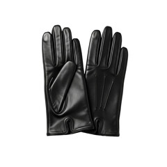 Schwarze Lederhandschuhe, transparenter Hintergrund, PNG