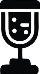Iconic microphone symbol representing audio recording broadcasting podcasting music production and sound engineering simple graphic.