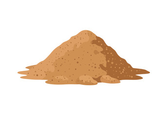 A stylized mound of brown grainy material with darker shading and scattered spots