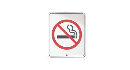 No Smoking Sign on a Wall, Public Area, Indoor, Health Regulation, Prohibition Symbol