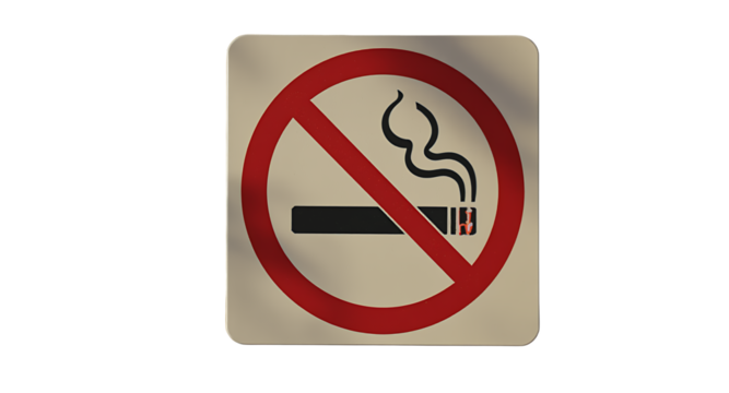 No Smoking Sign on Wall, Prohibition Symbol, Public Area Regulation, Indoor Rule, Health Warning, Clean Air Policy, Cigarette Restriction, Public Health Signage - Powered by Adobe