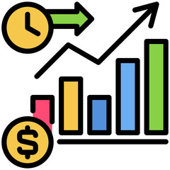 forecast icon isolated on white background. vector illustration icon for market fluctuation