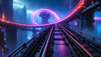 Obraz premium Futuristic Train Station