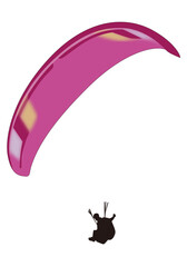パラグライダーのイラスト／Paragliding