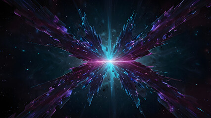 Fototapeta premium Collision of Cosmic Cores, Generative Ai