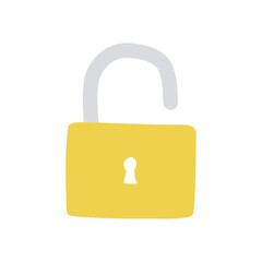 Unlocked Padlock Security, Privacy, Access, Open, Safety