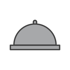 Restaurant cloche, food service dome icon