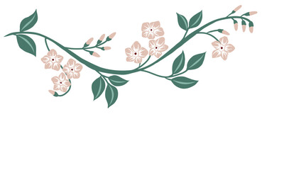 illustration of small vine flowers