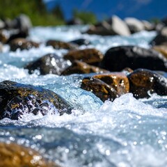 Rocky river rapids