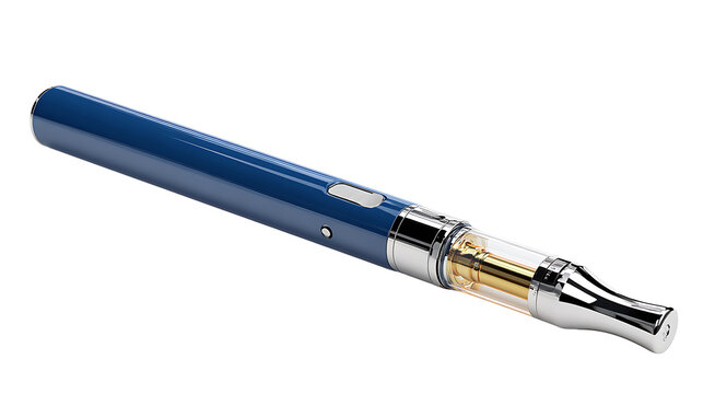 Vaporizer pen for cannabis, modern sleek design, isolated on a white background