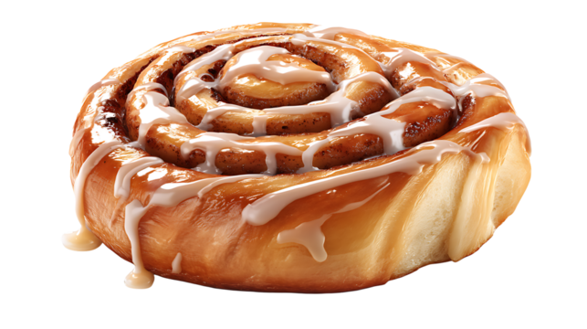 Cinnamon Roll Day tasty pastry icon, isolated on a white background