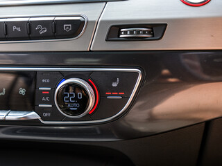 Fototapeta premium Electronic Seat Warmer Switches in Car Console