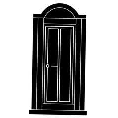 black and white doors
