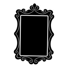 vintage frame on black background